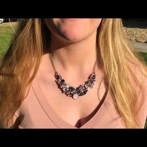 Pink staple necklace